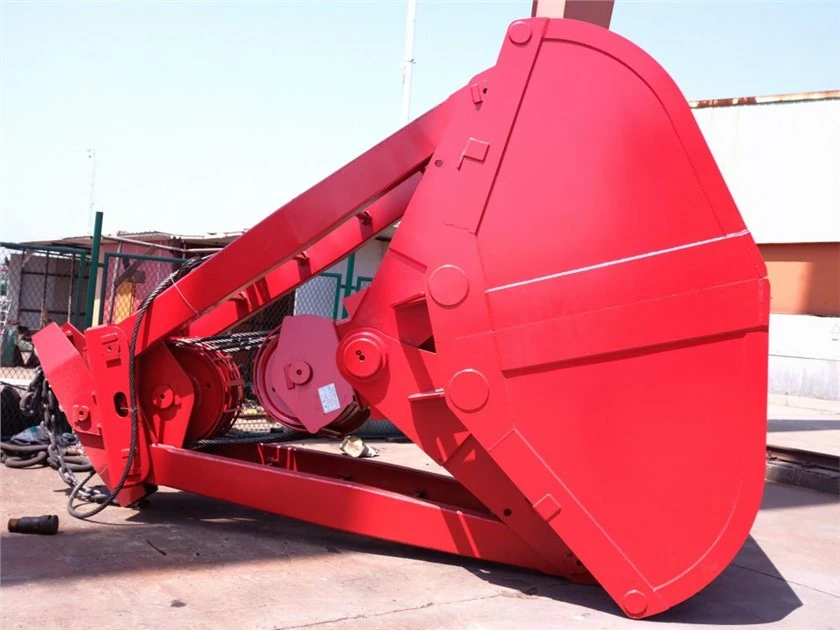 OUCO 10 CBM mechaninis keturių lynų griebtuvo kaušas, skirtas anglies tvarkymui